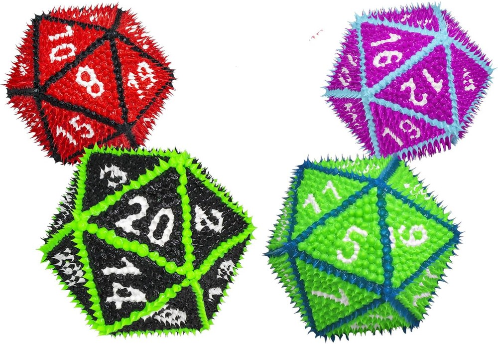 Drop Dots D20 Dice: Black Green