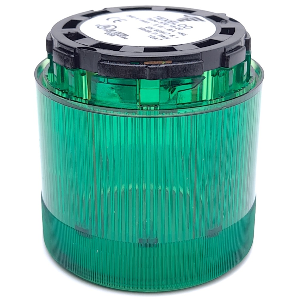 Texelco Type 370 15-00 Stack Light Module, Steady Green, ø70mm, 12-240V