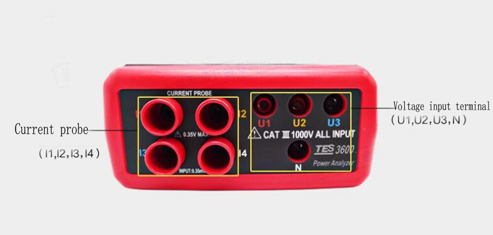 TES-3600N 3-Phase Power Analyzer Tester Harmonics Power Quality Analyzer