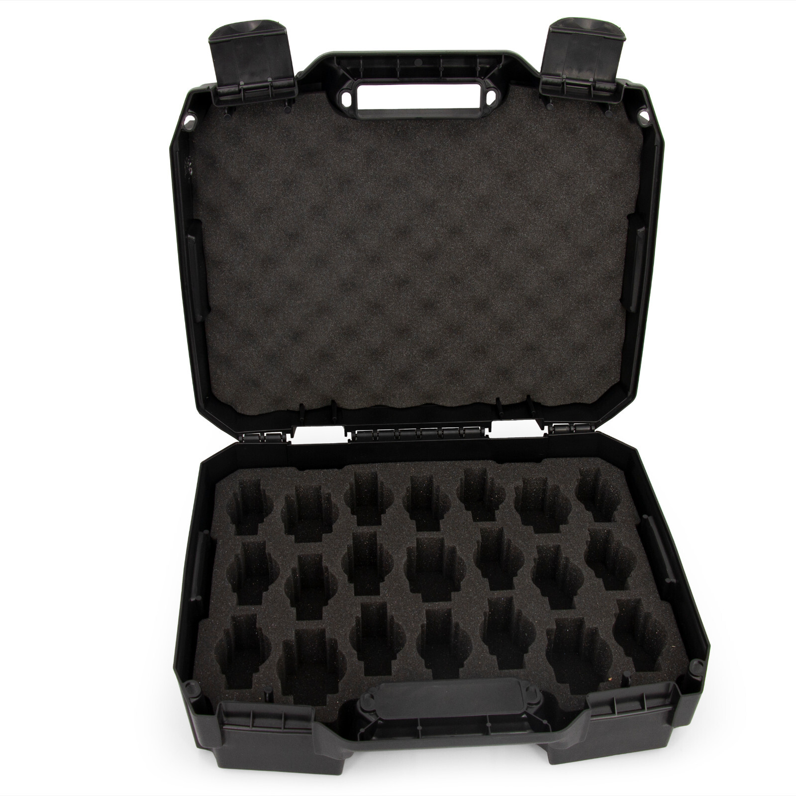 CM Watch Box Display Case Fits 42 Watches in Custom Foam, Travel Watch Case Only