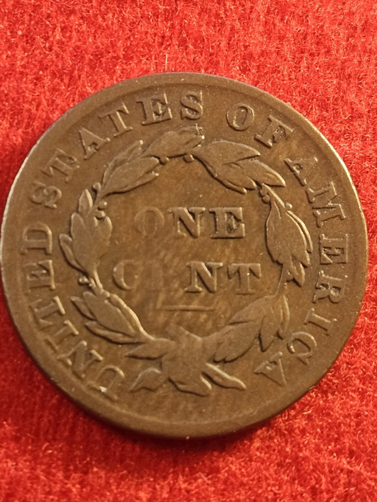 1829 large cent medium letters N-5