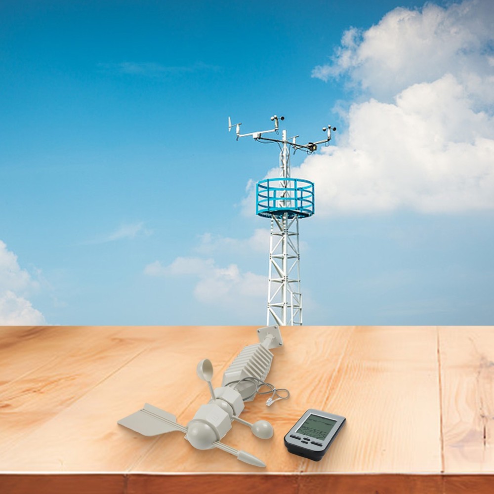 Portable Weather Meter with Wireless Anemometer and Temperature Display