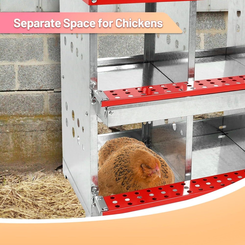Chicken Nesting Boxes,8 Compartment Nesting Boxes for Chickens