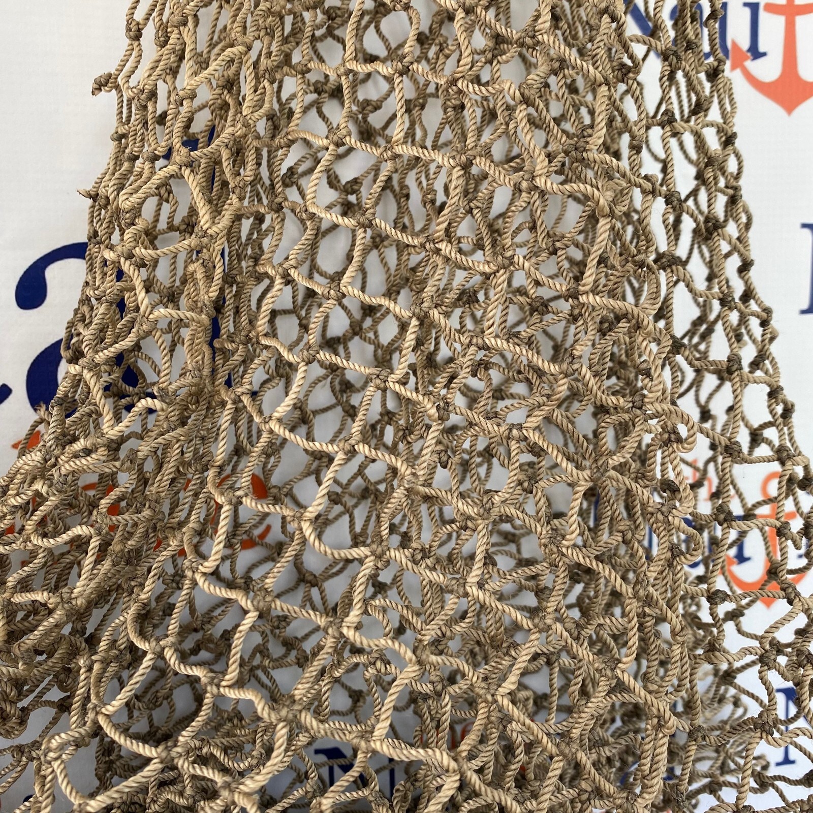 Authentic Fish Netting, 15 ft x 15 ft HEAVY Knotted, Vintage Used Fishing Net