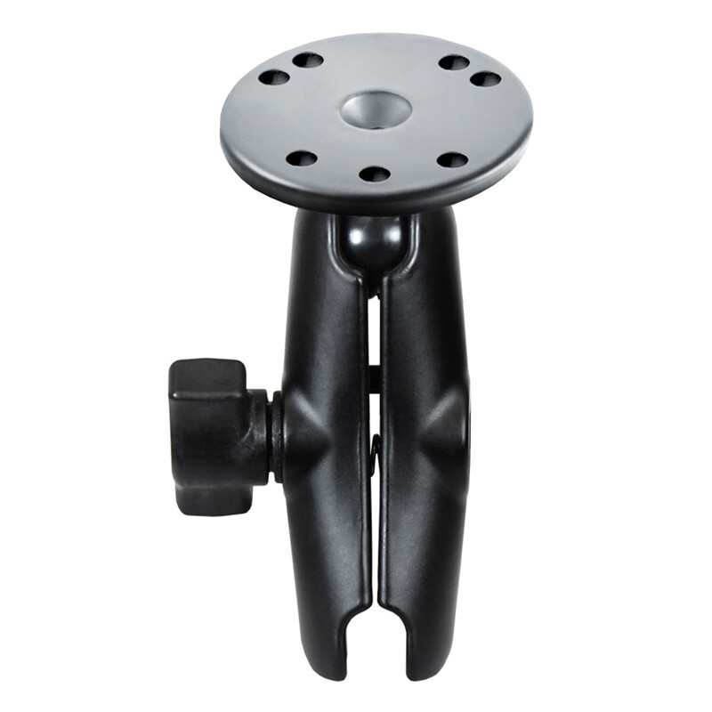 RAM-B-103U RAM Mounts B-Size Medium Double Socket Arm with 2.5-Inch Round Plate