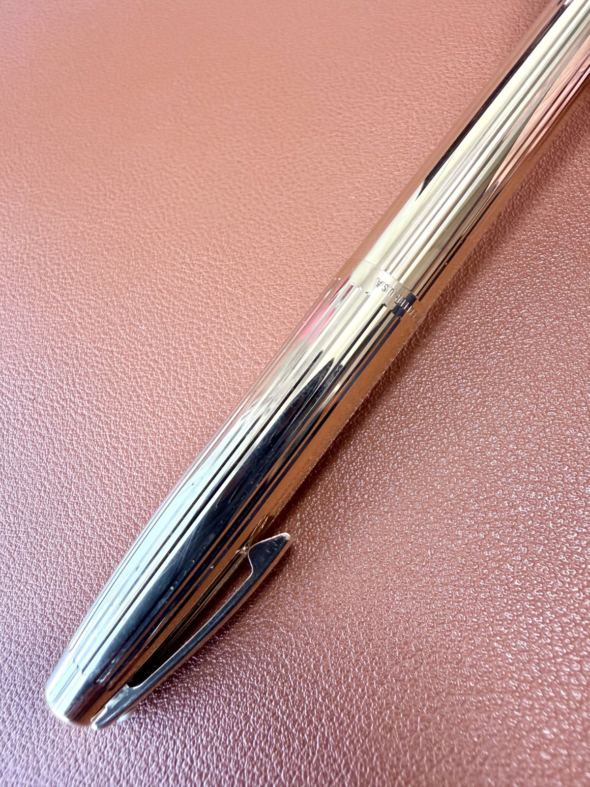 Sheaffer Imperial 440 Gold Electroplated Fountain Pen 14K Inlaid Nib Vintage