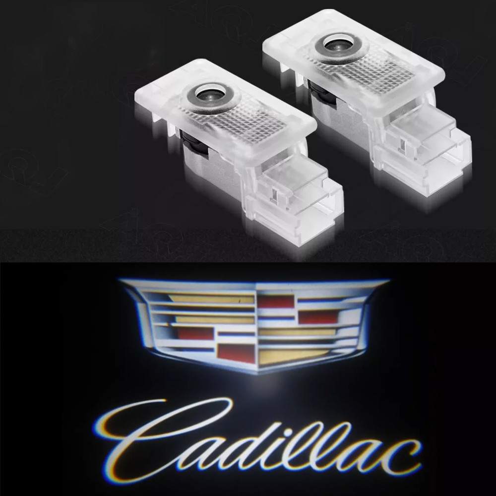 2x Ghost LED Car Door Step Courtesy Shadow Lights For ATS SRX XT5 XTS Mulitcolor