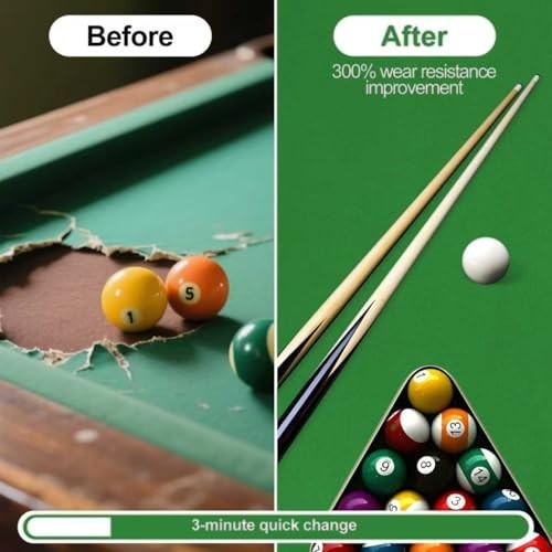 8ft Pool Table Felt Replacement Kit - Pre-Cut Billiard Cloth, Gloves & Tools