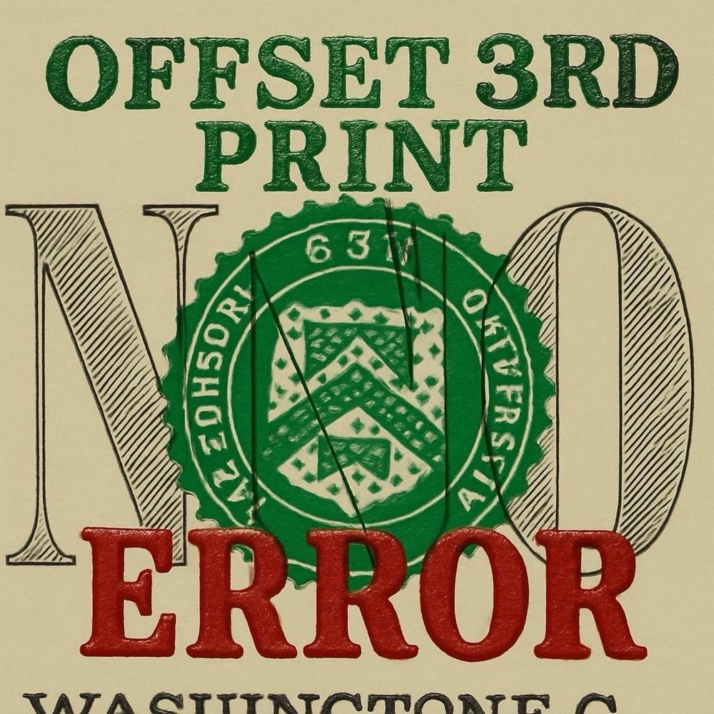 OFFSET THIRD PRINT /Misaligned Overprint ERROR Serial #’s & Treasury Seal “AU”💰