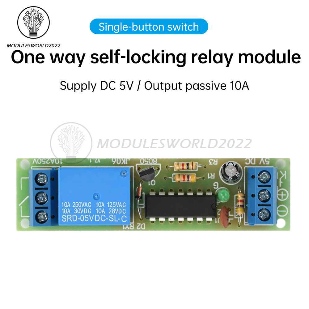 DC5V Bistable Relay Module Single Button Relay Module Car Modification Switch