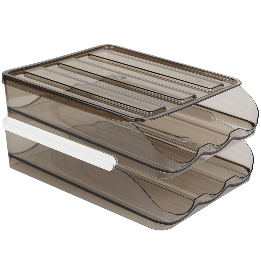Auto Rolling Egg Holder Storage Box for Refrigerator Egg Tray Fridge Container