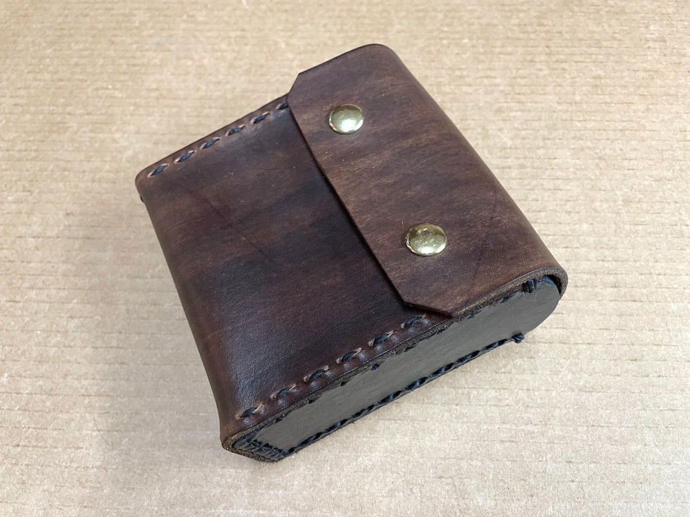 4" COAL MINING LEATHER ANENOMETER CARRYING CASE W/ BELT LOOP