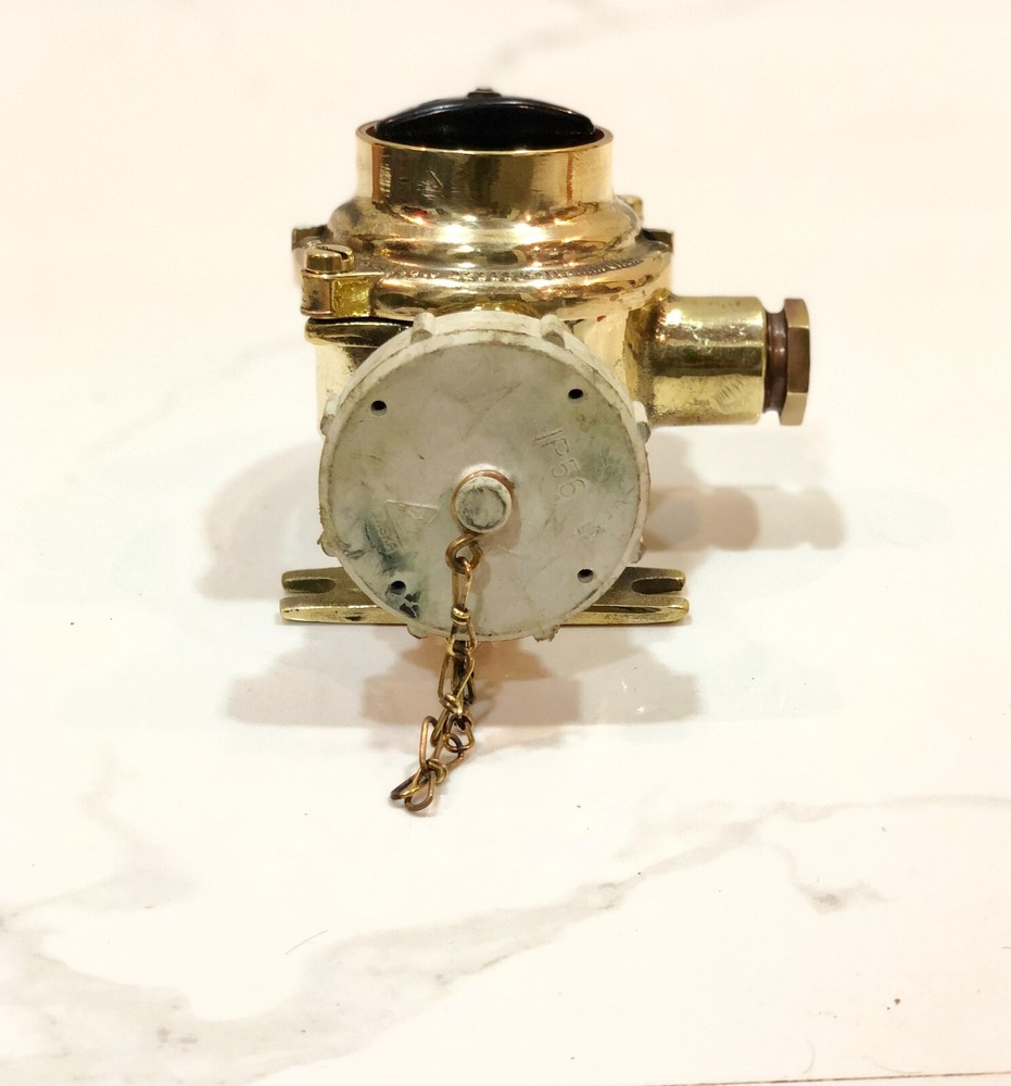 Brass Ship Switch & Socket – Original Industrial Nautical Electrical Fixture