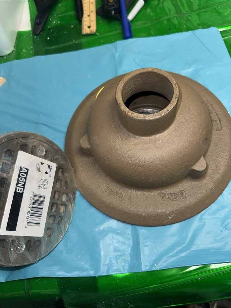 Smith 5” Floor Drain w/ A05NB Strainer Cast Iron Adjustable