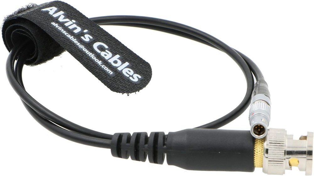 50cm/19.69" TimeCode Input Cable for Red Scarlet Epic Camera 4 Pin to BNC Plug