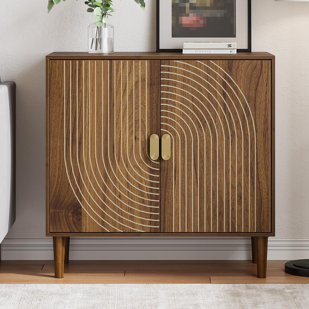 Sideboard Buffet Cabinet with Storage,Sideboard Buffet with Doors and Adjusta...