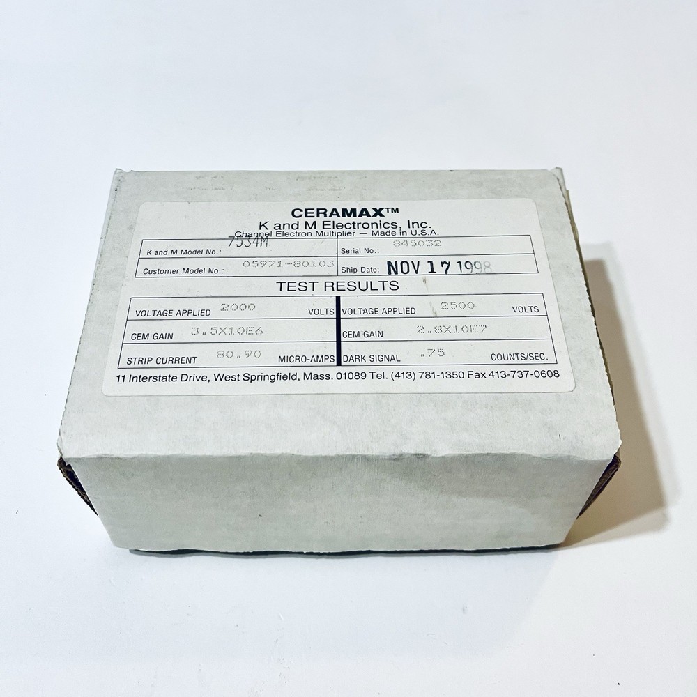 HP 05971-80103 Channel Electron Multiplier Replacement Horn Ceramax 7534M