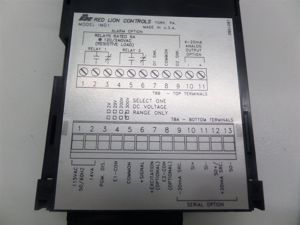 Red Lion Controls IMD1 Panel Meter IMD10102