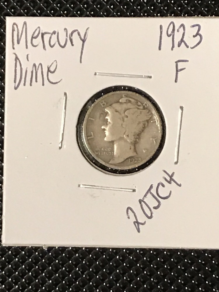 1923 Mercury Dime  F