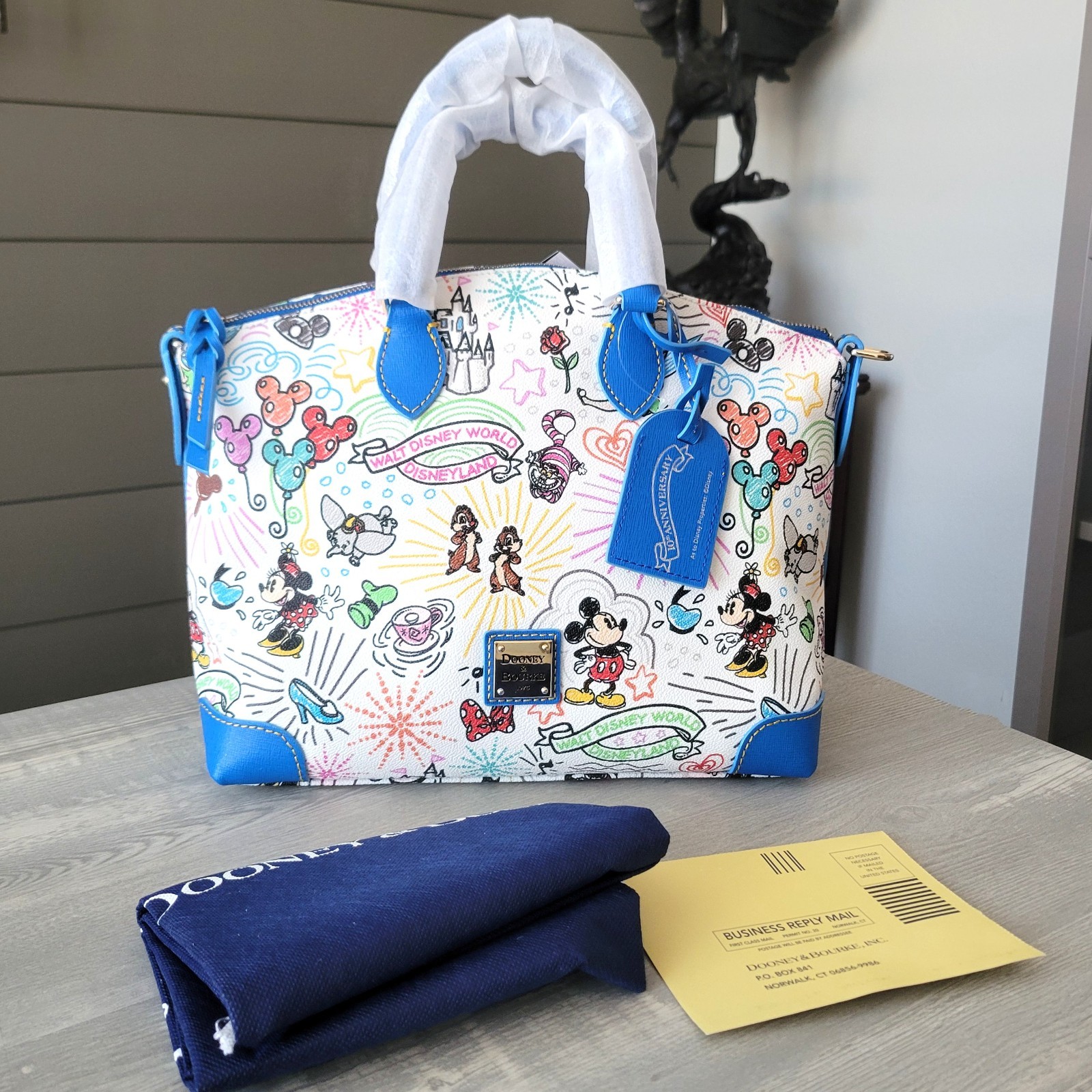 Disney Parks Dooney & Bourke 10th Anniversary Sketch Satchel Shoulder Bag NWT
