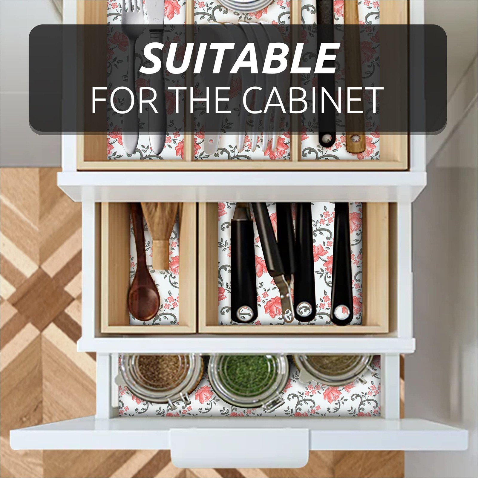 12X120 Inch Shelf Liner for Kitchen Cabinets, PVC Drawer Liner for Dresser No...