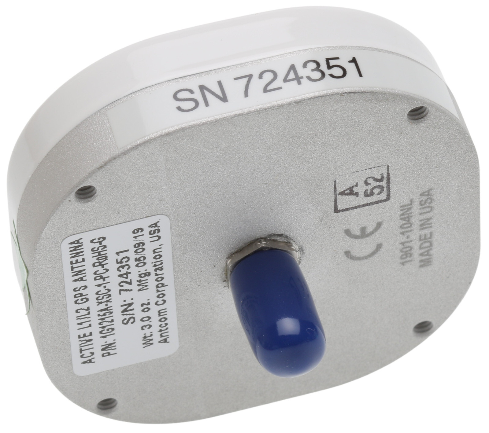 2 Inch GPS Antenna L1/L2 33dB Gain 3.3V 5V 12V or 24V Power SMA Connector - NEW