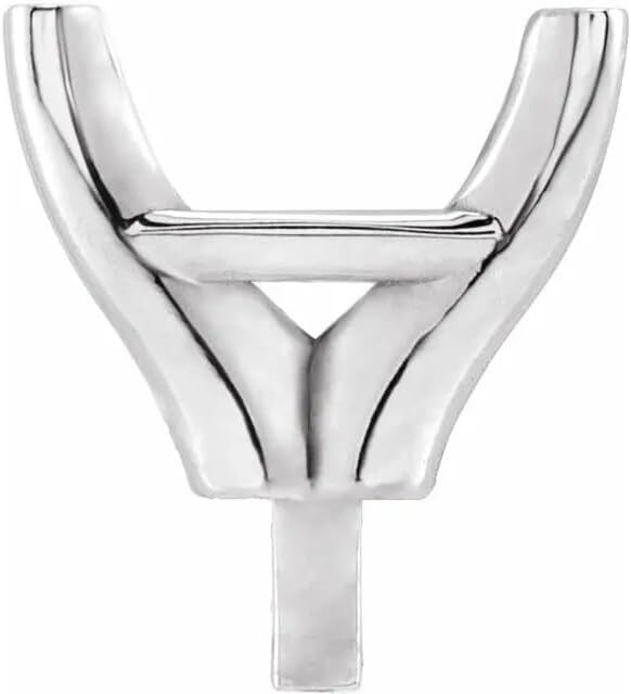 Platinum Unset Emerald 4-Prong Peg Setting
