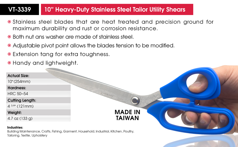 VT-3339 Vampire Tools vSHEARS - 10" Kitchen Shears Heavy Duty, Kitchen Scissors