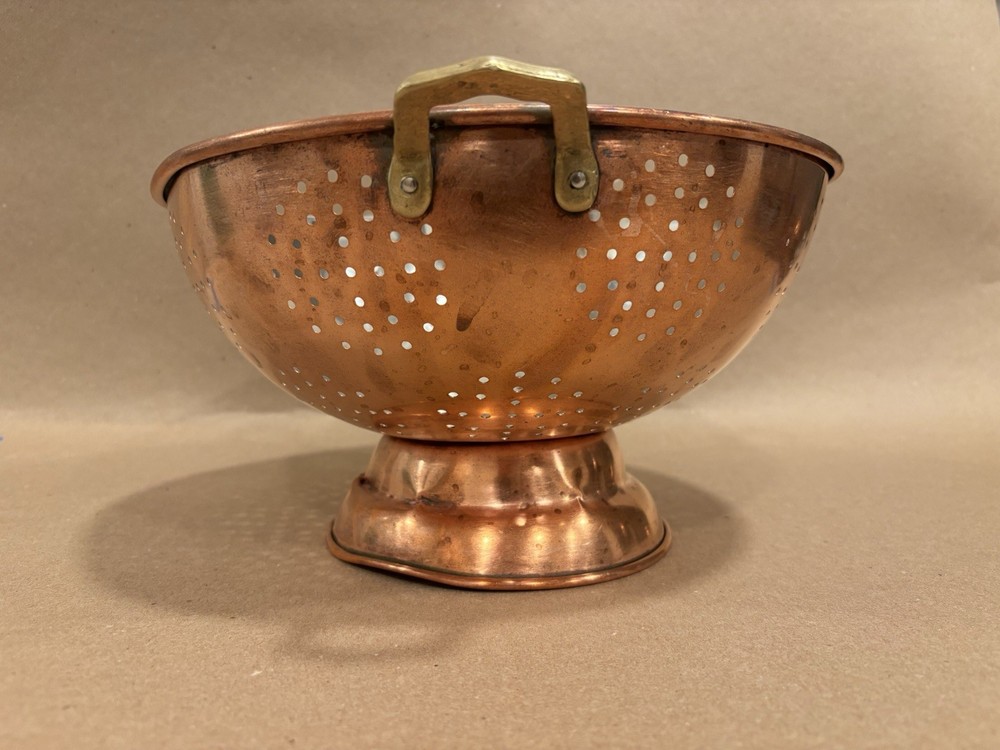 Copper Colander Round Kitchen Strainer with Handles