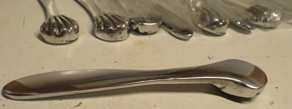 11 Pc Seashell Cheese Server Set Spatula Stir Stick Unknown Serving Lot 5" Set