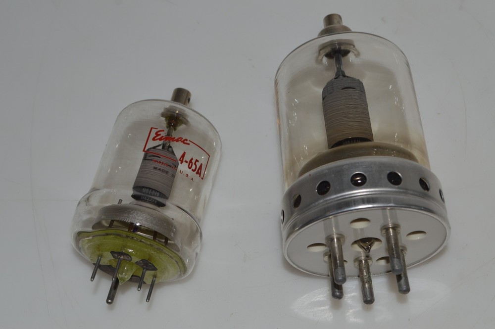 *TC* EIMAC 4-65A & UNKNOWN BRAND 9W18793 HAM RADIO TRANSMITTING TUBES  (FAS69)