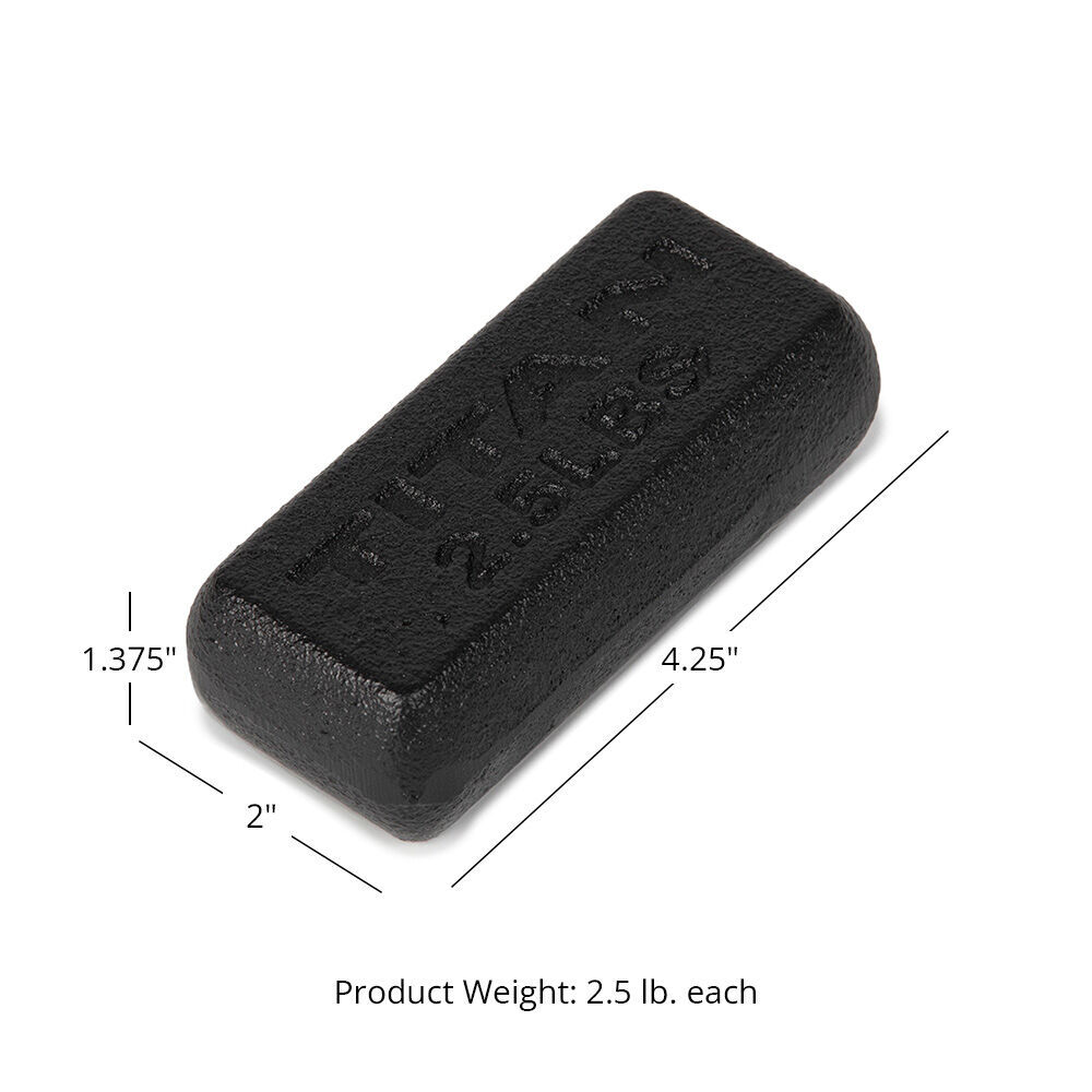 Titan Fitness Iron Weights for Weighted Vest, Set of Four 2.5LB Cast Iron Ingots