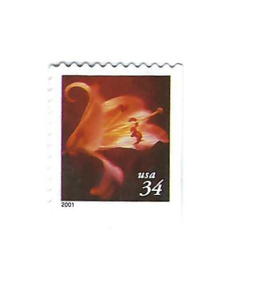 STAMP US SCOTT 3490 "Asian Hybrid Lily" 34 CENT 2001 MNH