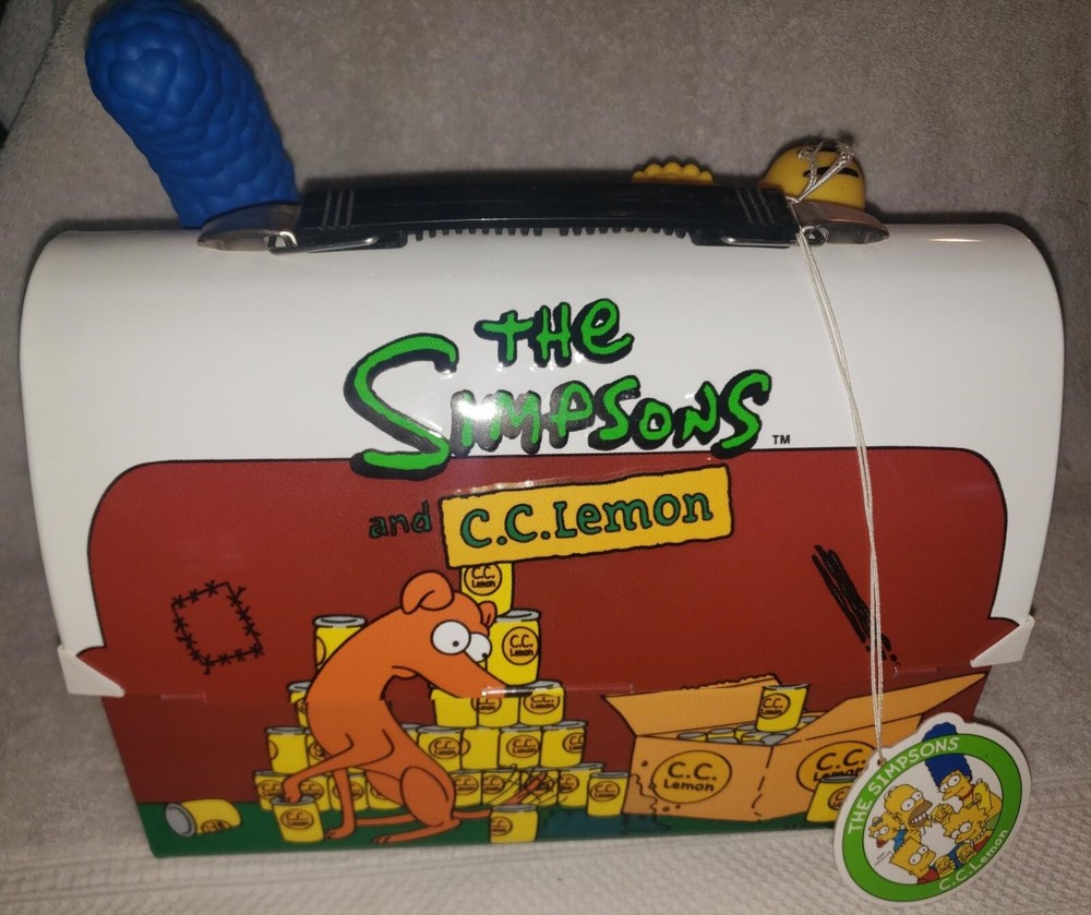 2000 THE SIMPSONS Lunchbox C. C. Lemon 100% COMPLETE w/ Inserts & Drink GEM MINT