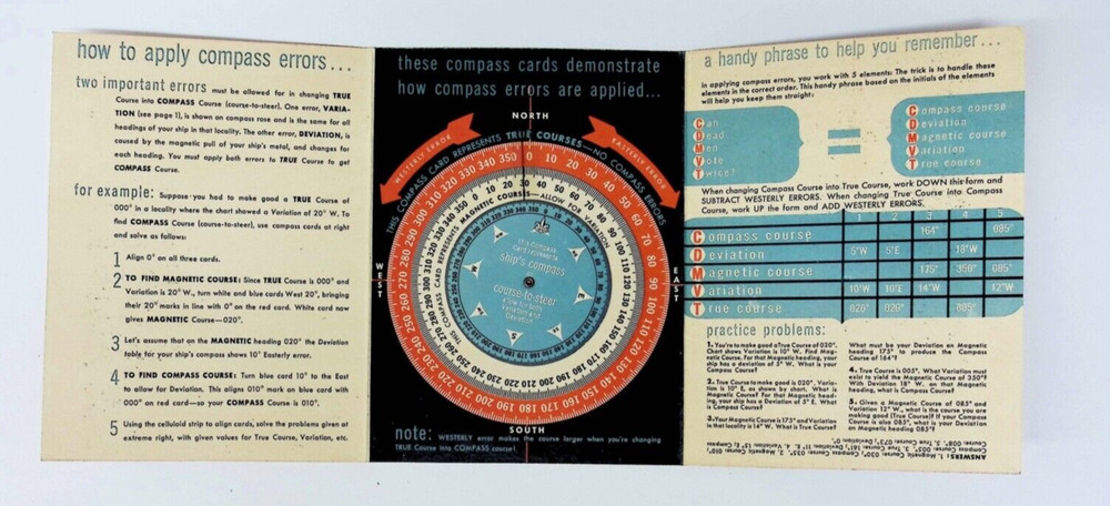 1944 Compass Trainer Navy Target Angles How To Get Them