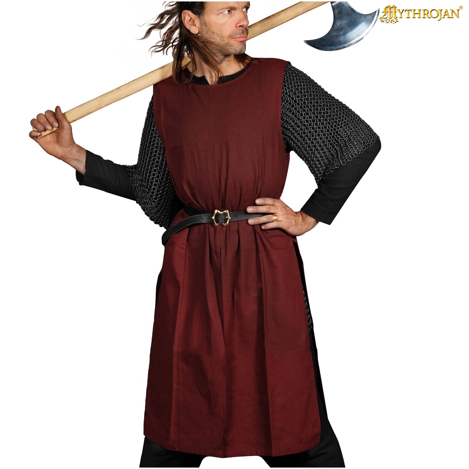 Medieval Canvas Tabard with 100% Cotton Canvas for Knight Crusader Costume Brown