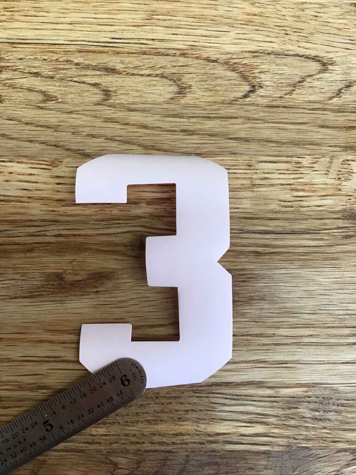 Firefighter / EMT Turnout Coat Reflective Iron-On Number “3” Orange/Red D-6