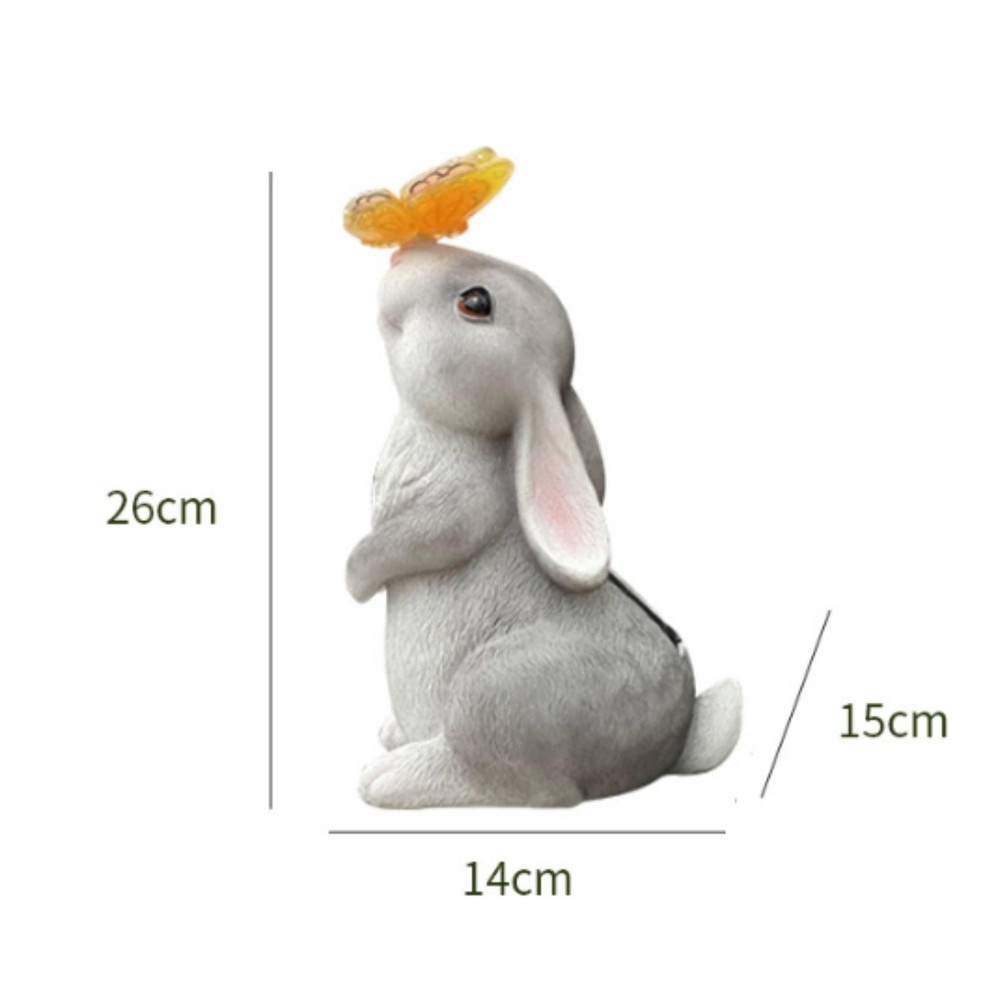 Rabbit Solar Garden Statue No Wiring Required Solar Powered Rabbit Light