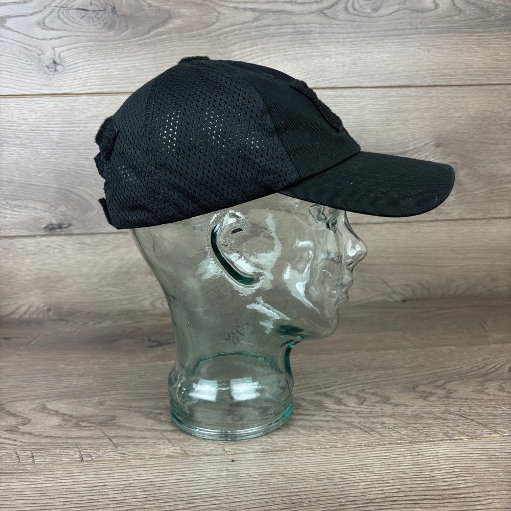 Condor Mesh Tactical Cap - TC-002 Black Adjustable Strapback Baseball Hat