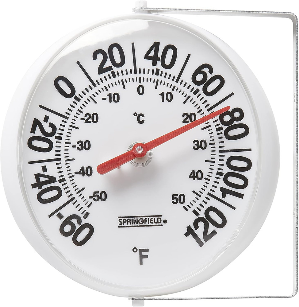 Springfield Big and Bold Thermometer with Mounting Bracket (8-Inch)
