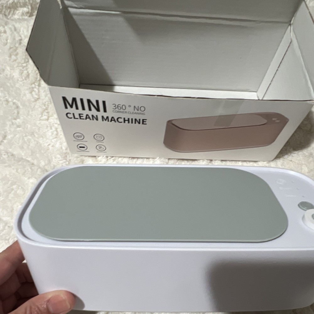 Mini Clean Machine Ultrasonic Cleaner 360° NO White Portable Compact Device