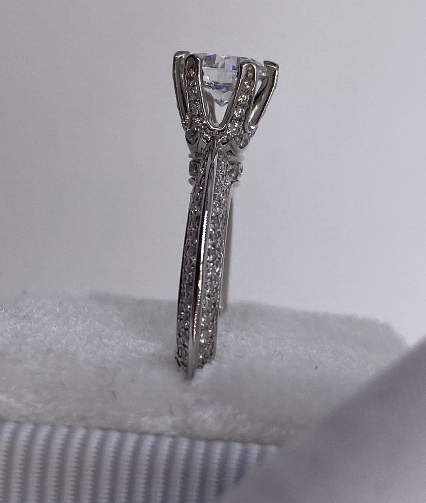 DIAMOND ENGAGEMENT RING ROUND VS1 E 1.6 CT GROWN LAB CREATED PLATINUM NEW SZ 4-9