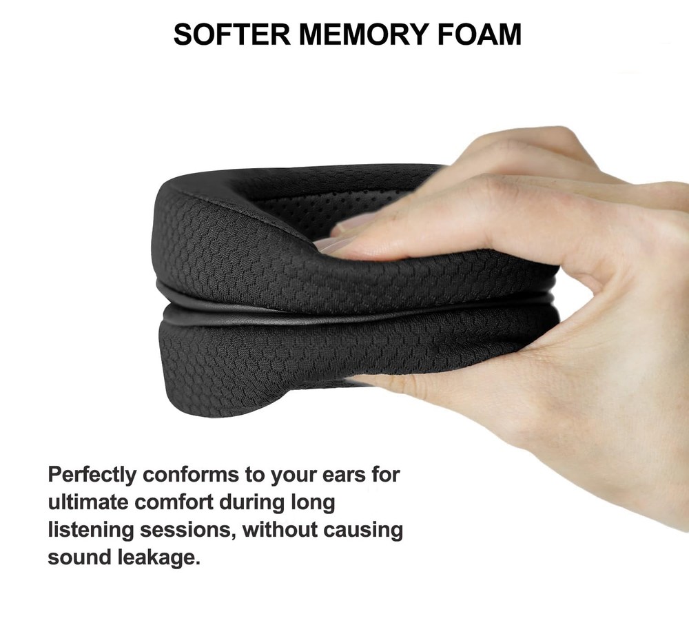 Upgraded Replacement Earpads Cushions for HyperX Cloud/Alpha, Audio Black