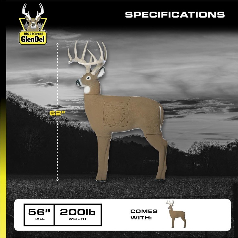 Buck 3D Archery Target Replaceable Insert Core GlenDel Buck W/4-sided Insert