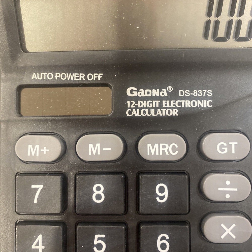 Gaona 12-Digit Electronic Calculator Tested & Works