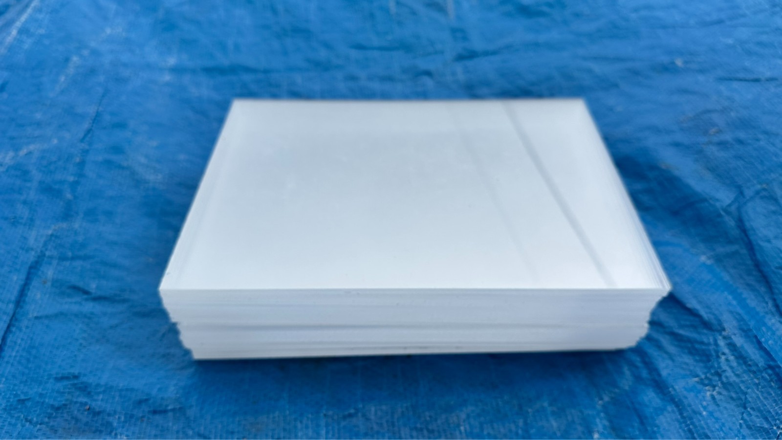 Lot of 34 Used Sheets of 10-7/8" x 7-7/8" Acrylic Clear Plexiglass Plexi