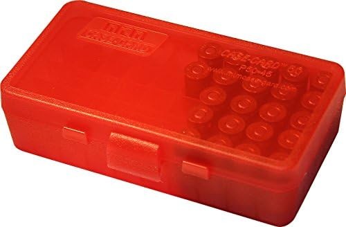 MTM Ammo Box 50 Round Flip-Top Stackable Polypropylene