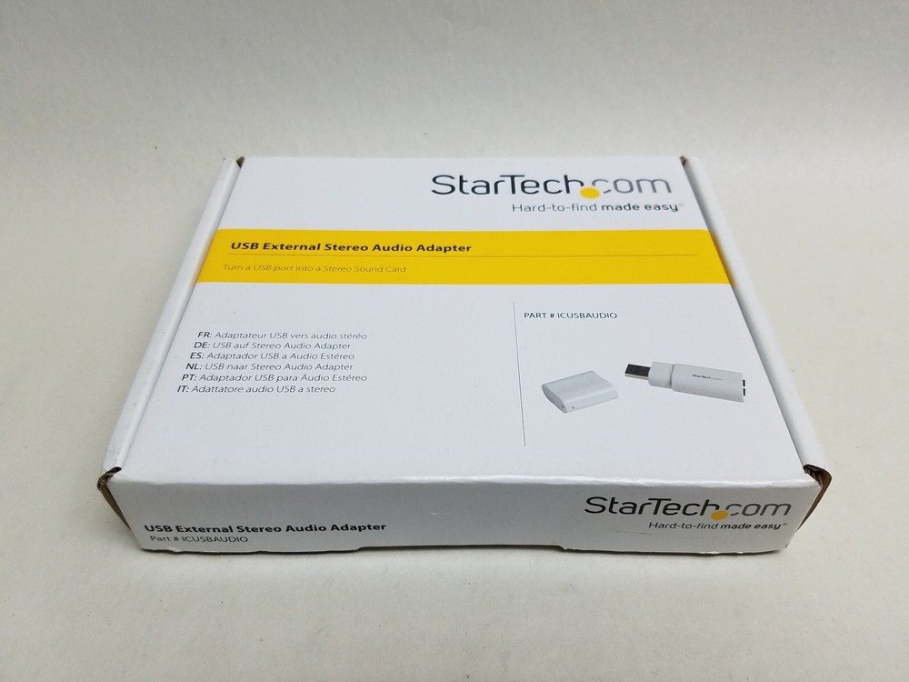New StarTech ICUSBAUDIO USB to Stereo Audio Adapter Converter