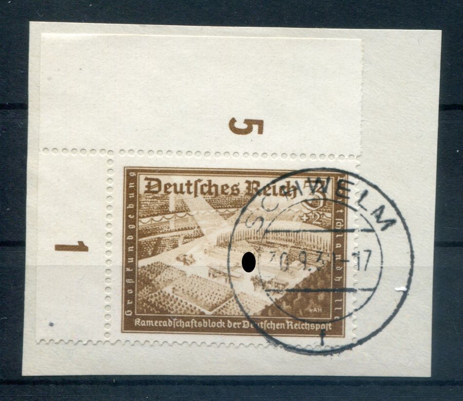 DR-3.Reich 702 FT Bow Corner Postmarked (L4723