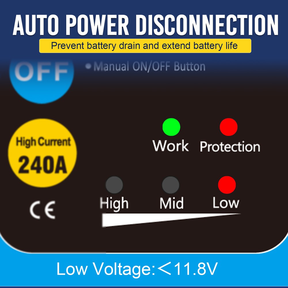 12V 240A Remote Battery Disconnect Switch Kill Switch Automatic for Auto Car